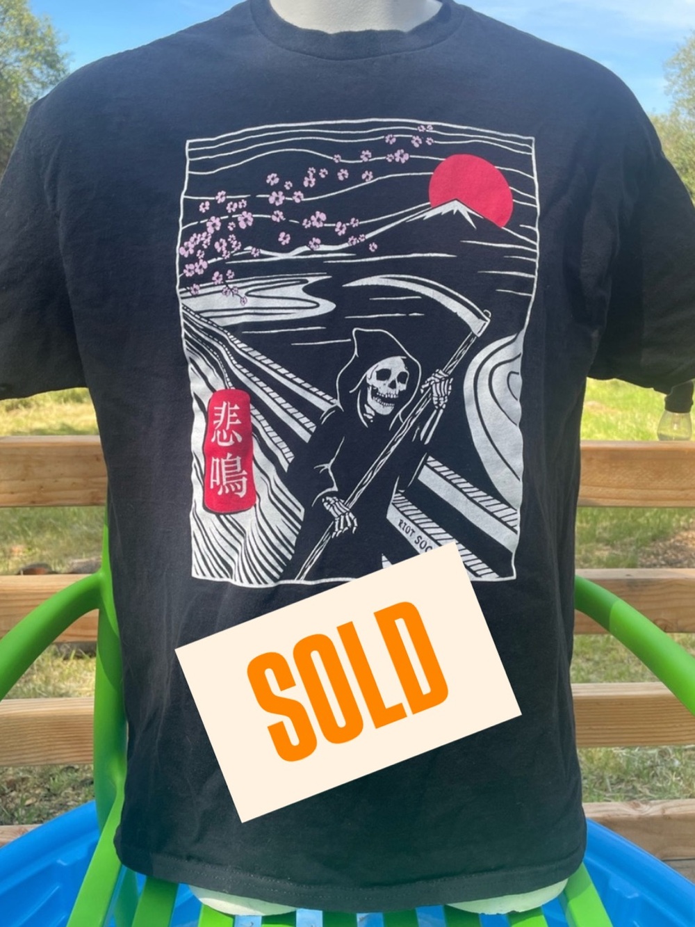 **SOLD *RIOT Society Grim Reaper Black Tee